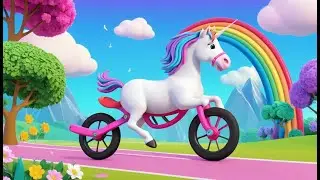 Tiny Bike Races a Flying Unicorn | Fun and Magical Kids Nursery Rhyme Animation