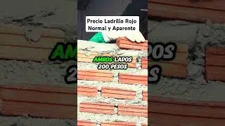 ✅Precio Ladrillo Rojo Normal y Aparente #arquitectura #construction #construccion #shorts