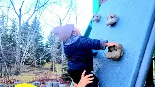 baby, playground (with friends)