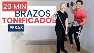 CONSIGUE unos BRAZOS TONIFICADOS en 20 MINUTOS - Ejercicios para MUJERES en POSTMENOPAUSIA con PESAS