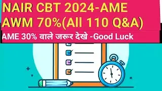 AME AWM CBT 2024 MCQ by NAIR|LDCE AME Exam 2024|LDCE Exam 2024 in Railway|AME|AWM