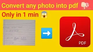 How to convert photo into pdf only in 1 min 🔥