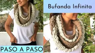 Bufanda Infinita a crochet TUTORIAL | Super facil y rapida de hacer