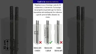 Traslape de acero en columnas #ingenieria #construcci&oacute;n #herramientas #maestro