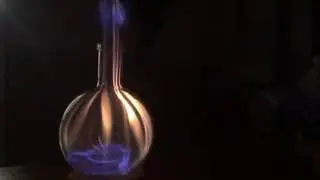Fire in a flask. slo-mo