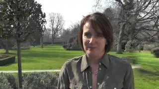 Deputy ambassador Kara Owen recites Seamus Heaney's poem 