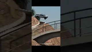 Big Car jump from hight Professional action # Tyrannosaurus Rex #Dodge #motorcyclestunts