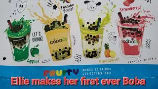 Ellie making her first Boba life drink (how to make a Boba life drink instructions)
