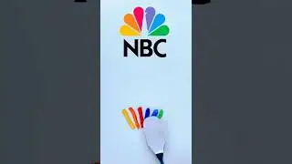 Nbc peacock logo color mixing idea.#nbc #peacock #asmr