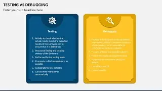 Testing vs Debugging Animated PowerPoint Template