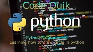Python Programming, Learning how to draw circle in python