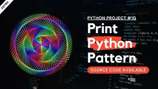How to Print Patterns in Python using turtle module | Python Project 1g - with source code explained