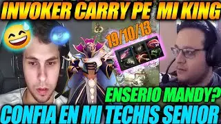 DE RISAS MANDY SE ENCUENTRA CON EL TECHISOR Y SE LE OCURRE SACAR SU INVOKER CARRY WTF XD | DOTA 2 ✅