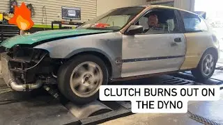 AWD Turbo B Series on Dyno (Clutch gets destroyed)
