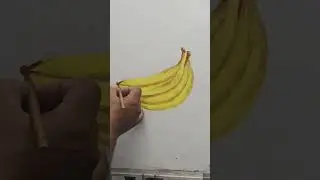 how to paint a banana #acrylic colour on white board b alphabet