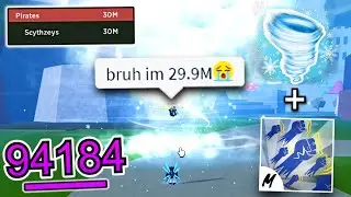 *OP* One SHOT Blizzard Combo KILLS 30M Bounty Hunters... (Blox Fruits)