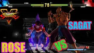 SFV CE💥ROSE vs SAGAT🔥. Street Fighter FIVE ROSE vs SAGAT PS 5 Game Play 1080p 60FPS FHD Fight