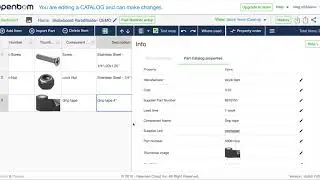 OpenBOM - how to resize info-panel