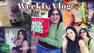 VLOG// candle shopping, plus size bra try on, & boba 🧋