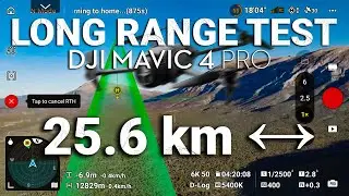MAVIC 4 PRO - Range Test #2 - Sped Up 40x!! (CE, not FCC, 25.6 km ↔) - My New Record