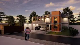 Maqueta digital del proceso constructivo de una vivienda