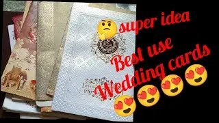 Best use wedding cards craft/invitation card reuse idea/pelli cards beautiful idea
