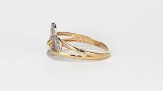 Guldring hjerte ring i 9 karat guld