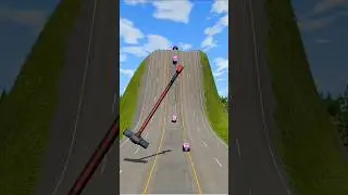 Cars vs Hammer Mod Beamngr#shorts
