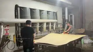 recon veneer melamine paper laminate hot press/engineered veneer melamine paper making process