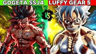 Годжета SSJ4 против Луффи Гир 5 в Jump Force Mugen | Anime BattleGround