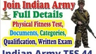 Bhartiya sena 10+2 Technical Entry Scheme Indian Army TES 44 Online Form 2020, Indian Army bharty