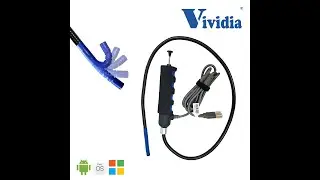 Vividia VA-800 USB Flexible One-Way Articulating Borescope 4 Auto Airplane HVAC Boat Car  Inspection