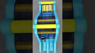 Rock Climb & Slide Obstacle Course | Busy Bee Jumpers Inflatable Rental Demo #obstaclecourse