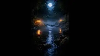 Moonlight River at Night &ndash; Flowing Water for Deep Sleep #relax #relaxing #nature #relaxingmusic
