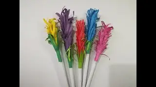 EASY PAPER STICK FLOWER | ARTS & CRAFTS
