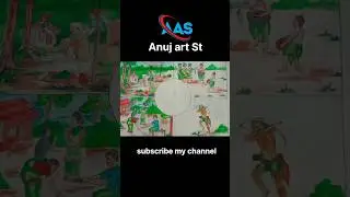 santali tribal culture drawing painting #shorts#shortvideo