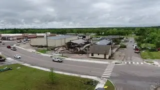 VIDEO: Drone Captures Damage From Tornado In Seminole, Okla. (Part 1)