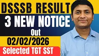 Dsssb result out 02/02/2026 dsssb latest update dsssb tgt result out Dsssb pgt result kab aayega 