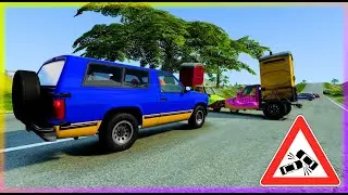 BeamNG.Drive - Cars vs RoadBlock