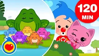 5 Little Speckled Frogs 🐸 ANIMAL Song MIX ♫ Plim Plim - The Kindness Hero (120+ Min)