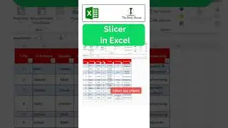 Excel slicer II Slicer in Excel II how to add slicer in excel