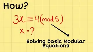 Solving Linear Modular Equations | Modular Equations | Number Ji |  Mukesh Kushwaha