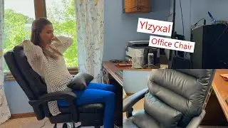 Ylzyxal Office Chair, soft with pillow and reclines! #officefurniture #chair #gamingchair