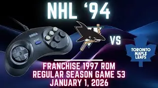 NHL '94 Franchise League (1997) - Sharks (Len) at Leafs (Kaze) {Genesis} - Game 53 (OT!)