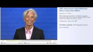 IMF ANNOUNCES 2010 REFORMS HAVE COME INTO EFFECT