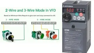 2 Wire And 3 Wire Mode in VFD | 2 Wire control wiring with Reverse Forward | vfd repairing lab