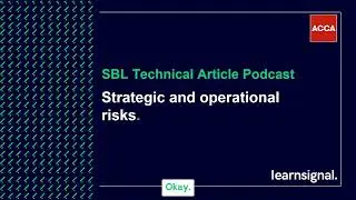 SBL Technical Article Podcast: Strategic and operational risks