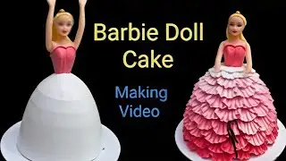 So beautiful barbie doll cake design new vlog cream cake decorating ideas fancy for girls cake 🎂👍