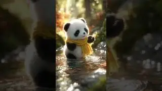 🥰💧The Silent Brook First Whisper of Sound #shortsfeed #shorts #panda