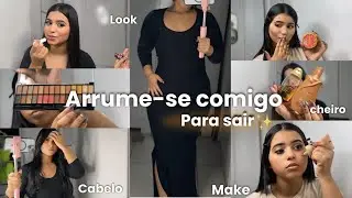ARRUME-SE COMIGO PARA SAIR ✨|cabelo, make e look/ confraternização churrasco #grwm 